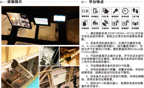 Installation photos and platform features of safety monitoring system of metallurgical bridge crane