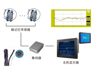 Magnetic memory nondestructive testing system for wire rope