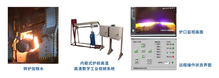 Endoscopic high temperature video system in front of furnace